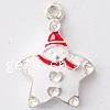 Zinc Alloy Christmas Pendants, Snowman, plated, Christmas jewelry & enamel Approx 2mm 