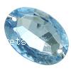 Imitation Taiwan Acrylic Connector, Flat Oval, imitation rhinestone & faceted & 1/1 loop Approx 1mm, Approx 