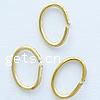 Machine Cut Brass Closed Jump Ring, Oval, plated 