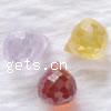 Cubic Zirconia Jewelry Pendants, Teardrop mixed colors Approx 1.2mm 
