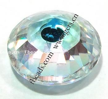 Cubic Zirconia Cabochons, Flat Round, more sizes for choice & faceted, Sold By PC