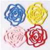 Carved Wood Pendants, Flower, mixed colors Approx 2mm, Approx [