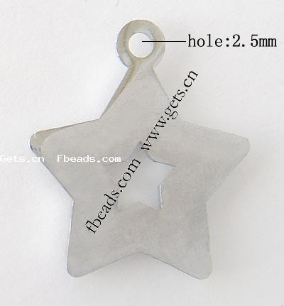 Zinc Alloy Star Pendant, plated, with rhinestone, more colors for choice, 22x21x3mm, Hole:Approx 2.5mm, Sold By PC