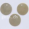 Brass Pendant Findings, Flat Round, plated Approx 1mm 