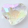 joyas de colgante de cristal de corazón, facetas, más colores para la opción, Grado AA, 18x16x8.5mm, agujero:aproximado 1.5mm, Vendido por UD