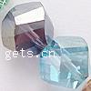Abalorios de Cristal Imitación de Swarovsky, facetas, color mixto, 12x12mm, agujero:aproximado 1mm, longitud:16 Inch, 38PCs/Sarta, Vendido por Sarta