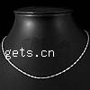 Messing Kabel-Verbindungs-Halsketten-Kette, plattiert, Singapur-Kette, keine, 1.5mm, Länge:16 ZollInch, 100SträngeStrang/Menge, verkauft von Menge