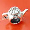 No Troll Thailand Sterling Silver European Beads, Teapot, without troll 