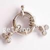 Brass Spring Ring Clasp, Donut, plated 19mm 