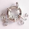 Brass Spring Ring Clasp, Donut, plated 23mm 