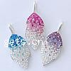 CRYSTALLIZED™ Crystal Sterling Silver Pendants, 925 Sterling Silver, with CRYSTALLIZED™, Leaf Approx 4mm 