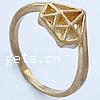 Brass Finger Ring, Diamond Shape, plated Approx 19mm, US Ring 