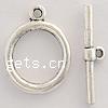 Zinc Alloy Toggle Clasp, Round, single-strand cadmium free Approx 3mm 