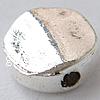 Zinklegierung flache Perlen, flache Runde, plattiert, keine, 9x9x3mm, Bohrung:ca. 1.5mm, 5000PCs/Tasche, verkauft von Tasche