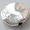 Perles plates en alliage de zinc , Plat rond, Plaquage normal, lisse, plus de couleurs à choisir Environ 1mm Vendu par sac