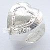 Zinc Alloy European Beads, Heart, plated, without troll Approx 4mm 