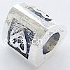 Zinc Alloy European Beads, Triangle, plated, without troll Approx 4.5mm 