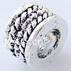 Perles European en alliage de zinc, tube, Placage, sans filetage, plus de couleurs à choisir Environ 4mm, Vendu par PC