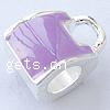 Enamel Zinc Alloy European Beads, Cup, plated, without troll & large hole Approx 5mm 