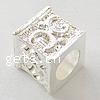 Zinc Alloy European Beads, Cube, plated, without troll Approx 5.5mm 