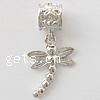Zinc Alloy European Pendants, Dragonfly, plated, without troll Approx 5.5mm 