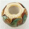 Lampwork Glass Beads Europa Style, Rondelle, 14x8mm, Hole:Approx 5MM, Sold by PC