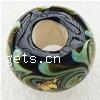 Lampwork Glass Beads Europeo Style, Rondelle, 14x8mm, Hole:Approx 5MM, Sold by PC