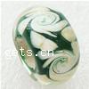 Lampwork Glass Beads Europeo Style, Rondelle, 14x8mm, Hole:Approx 5MM, Sold by PC