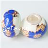 Brass Core European Porcelain Beads, porcelaine, avec laiton, rondelle, sans filetage & décalque Environ 5mm Vendu par sac