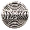 CCB Plastic Beads, Copper Coated Plastic, Flat Round, plated, stripe lead & nickel free 