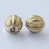 Corrugated Brass Beads, Round, plated 3mm Approx 1mm 