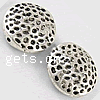 Zinc Alloy Flat Beads, Flat Round, plated, hammered lead free Approx 1mm 