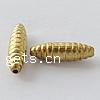 Corrugated Brass Beads, Oval, plated Approx 1mm 