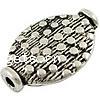 Zinc Alloy Flat Beads, Oval, plated lead free Approx 1.5mm 