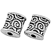 Zinc Alloy Flat Beads, Rectangle, plated lead free Approx 2mm 