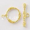 Brass Toggle Clasp, plated, single-strand Approx 1.5mm 