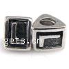Zinc Alloy European Beads, Triangle, plated, without troll Approx 4.2mm 