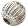 CCB Plastic European Beads, Copper Coated Plastic, Round, plated, corrugated lead & nickel free Approx 3mm 