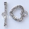 Zinc Alloy Toggle Clasp, Heart, textured & single-strand cadmium free Approx 3mm 