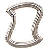 CCB Plastic Linking Ring, Copper Coated Plastic, Letter S, plated, smooth lead & nickel free Approx 1mm 