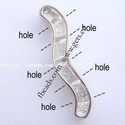 Rhinestone Spacer Bar, with Zinc Alloy, plated, 5-strand, more colors for choice, 29x4mm, Sold By PC