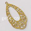 Brass Stamping Pendants, Teardrop, plated, hollow Approx 1mm 