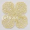 Filigree Brass Stampings, Flower, plated, hollow Approx 1mm 