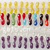 Imitation CRYSTALLIZED™ Crystal Beads, Teardrop, faceted Approx 1mm .5 Inch 