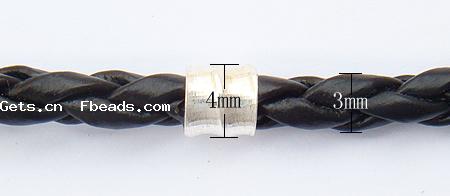 La chaîne de bracelet European en cuir , cuir PU, laiton Fermoir style European, Placage, plus de couleurs à choisir, 4mm,8x11mm, Longueur:7 pouce, Vendu par brin