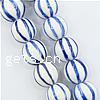 Blue and White Porcelain Beads, Round, hand drawing, 13mm 