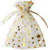 Organza Jewelry Pouches Bags, with star pattern 