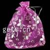 Подарочный мешочек из органзы, Органза, с цветочным узором & прозрачный, Много цветов для выбора продается PC