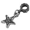 Zinc Alloy European Pendants, Star, plated, with troll Approx 4mm 