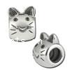 Zinc Alloy European Beads, Cat, plated, without troll Approx 4.5mm 